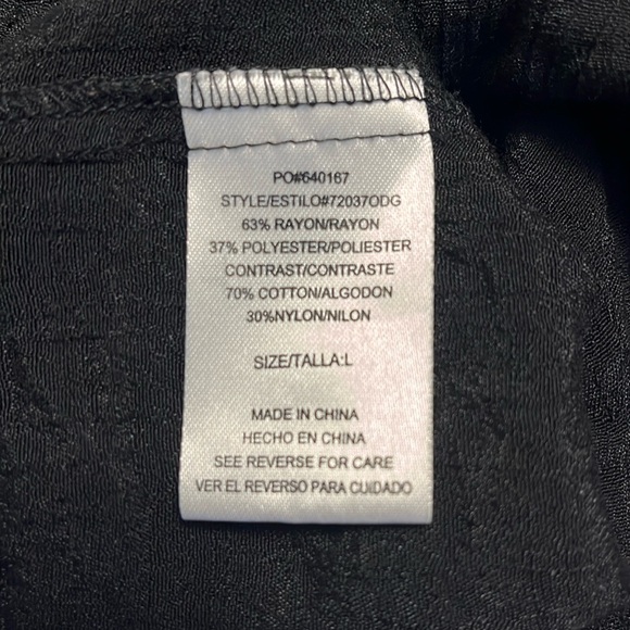 Heart Soul Black Blouse Shirt Size Women's Large - Picture 8 of 9